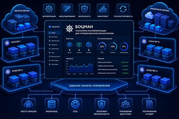 Платформа контейнеризации для управления мультикластерами: как Kubernetes меняет эксплуатацию корпоративных сервисов